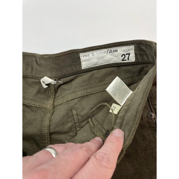 Rag & Bone Jeans Women 27x30 Brown Skinny Ankle Mid-Rise Sueded Stretch USA - Picture 11 of 16